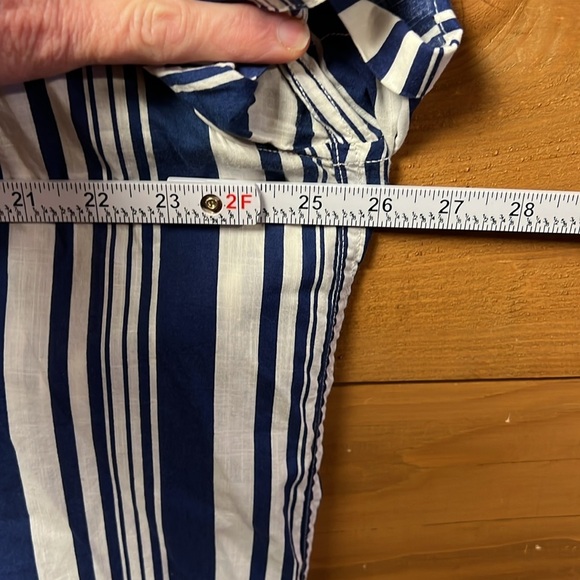 J Crew mens striped button up shirt XL short sleeve pockets event wedding summer - Picture 2 of 7